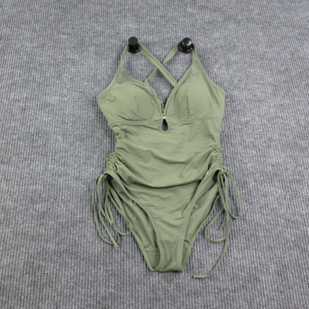Popilush One Piece Womens S Green Bralette Lined Padded Drawstring NWT
